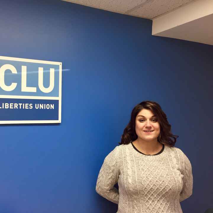Sandy LoMonico, criminal justice organizer for the ACLU of Connecticut / ACLU-CT, in Hartford office